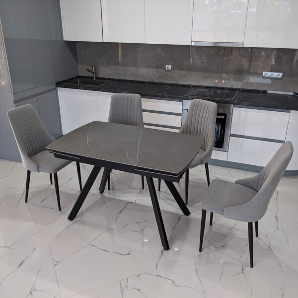 Кухонный стол Impero Gres в интерьере, цвет серый
