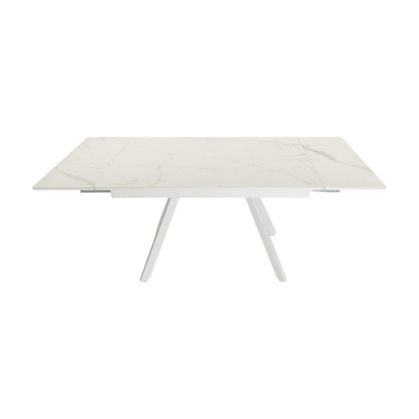Стол кухонный Impero Gres белый мрамор прямоугольный 120 см