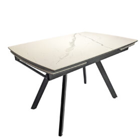 Кухонный стол 120 см белый мрамор Impero Gres
